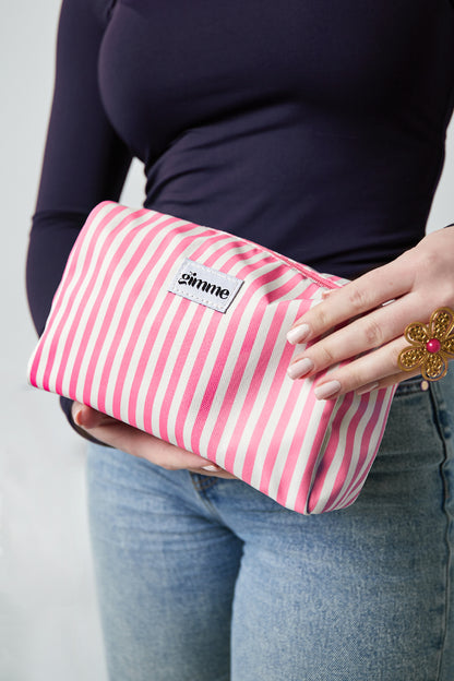 Toillettas - Gestreept Roze - Bobbie Rose