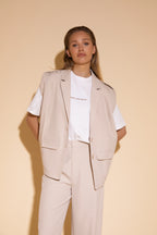 Silke Gilet - Off White -  - Bobbie Rose