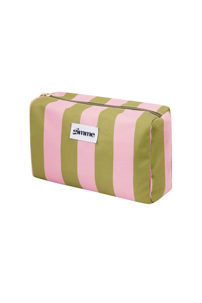 Toilettas - Gestreept Roze Groen - Bobbie Rose