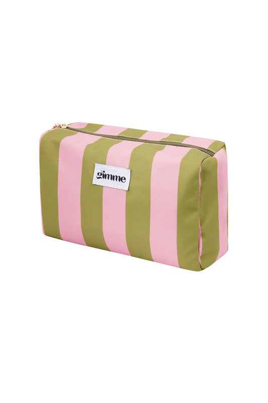 Toilettas - Gestreept Roze Groen - Bobbie Rose