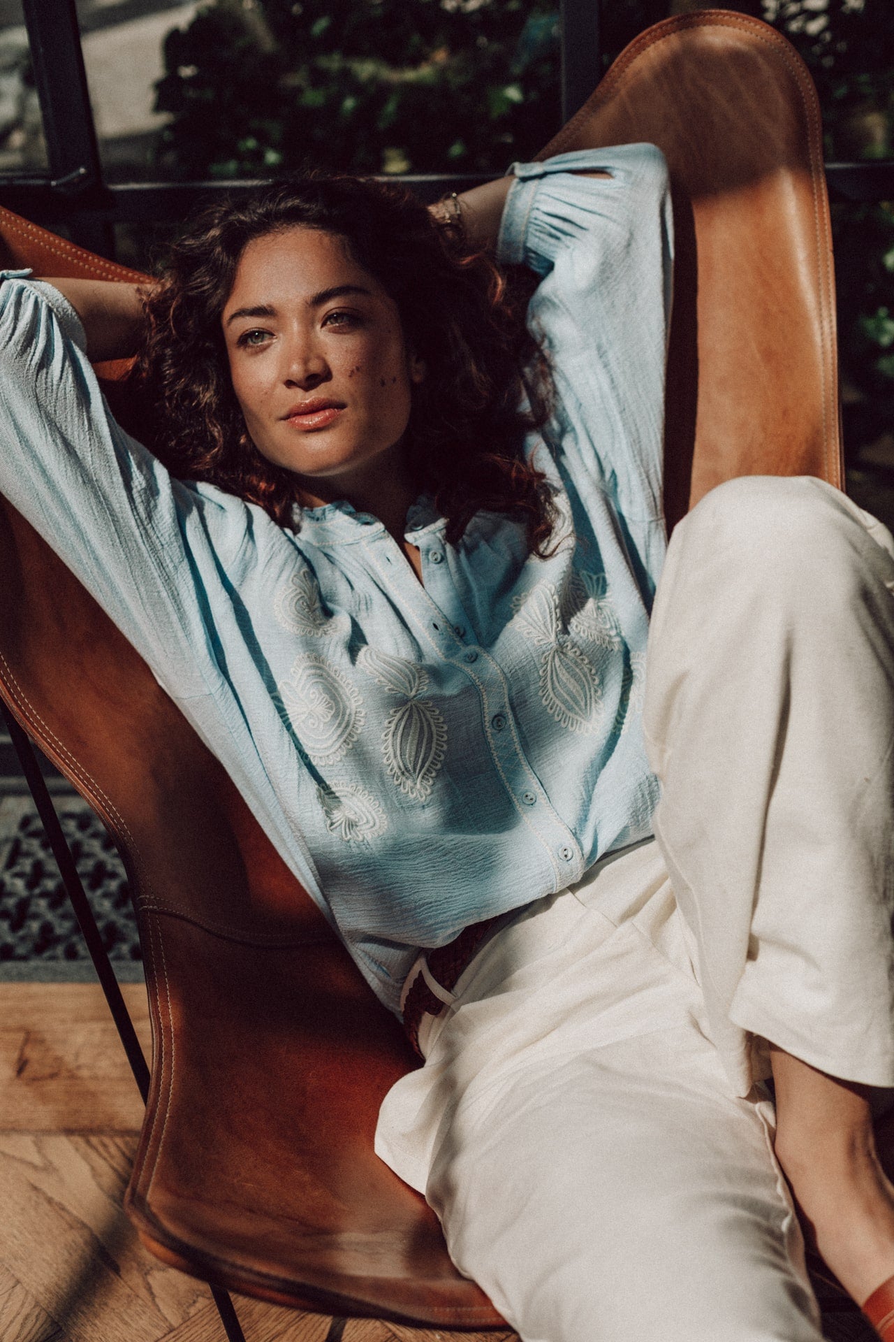 Drew Blouse - Sky Blue - Bobbie Rose