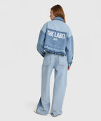 Ladies Woven Mix Denim Blouse