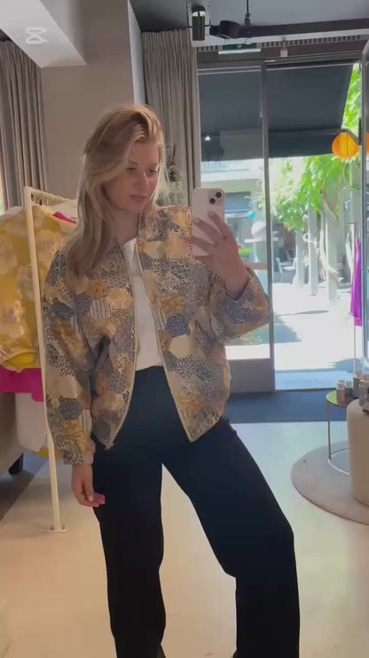 Mae Jacket - Beige Print